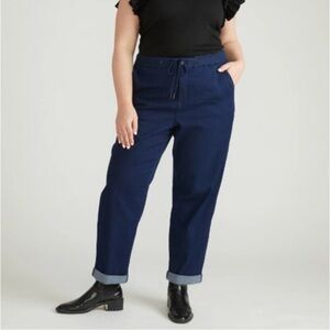 Universal Standard Comfort Denim Drawstring Jeans Elastic Waist Med/18-20